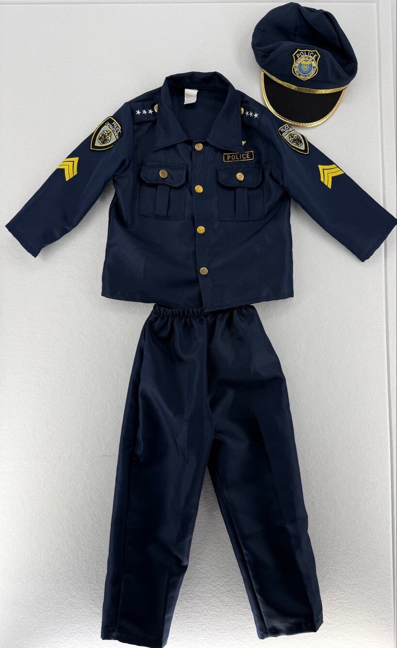 JOYIN Kids Police Officer Costume Small 5-7 Uniform Shirt Pants Hat Cop